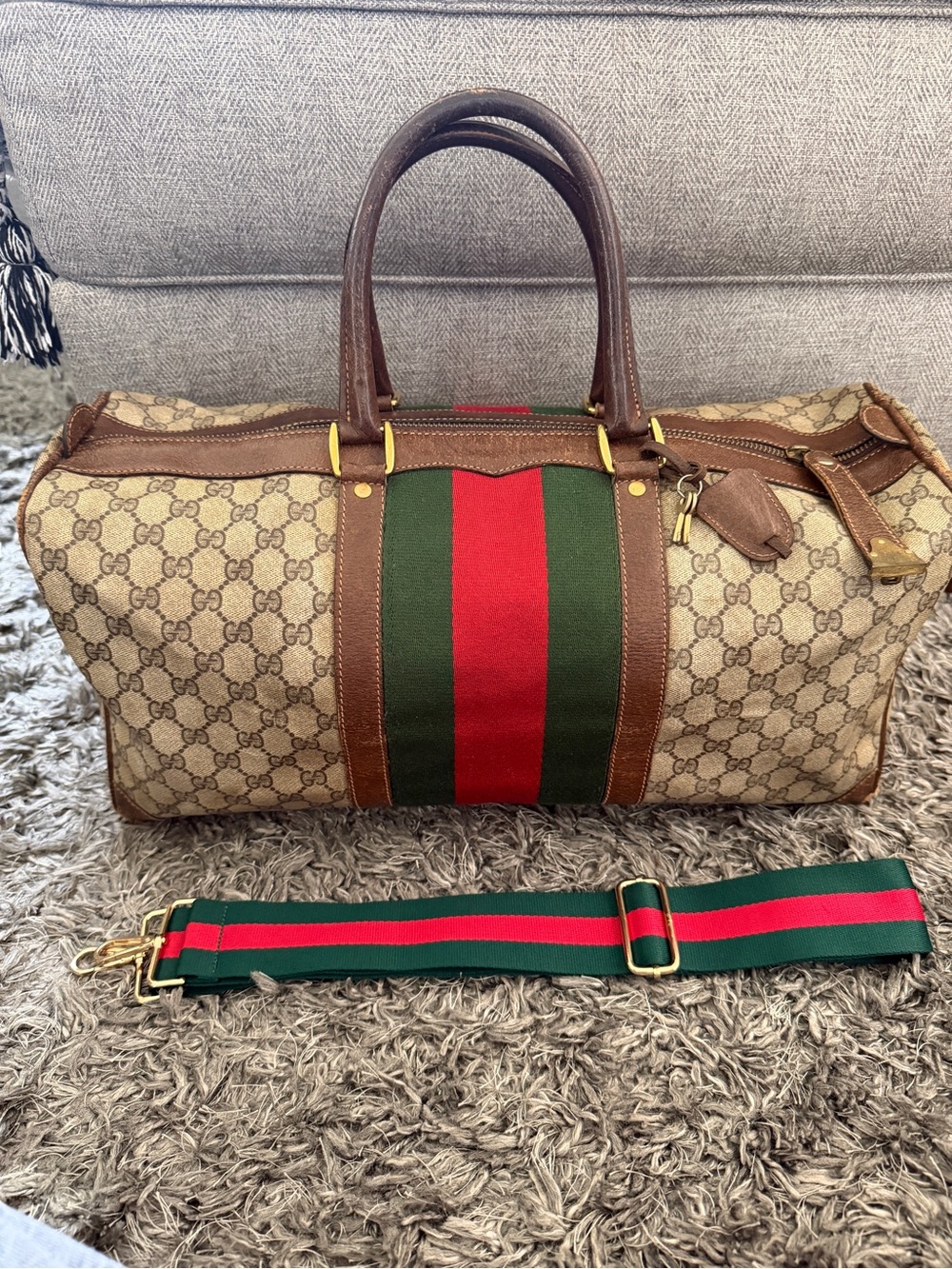 Vintage Gucci Duffel Travel Bag - Picture 15 of 16